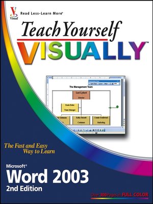 cover image of Teach Yourself VISUALLY Microsoft Word 2003